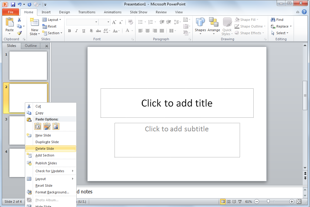 How To Delete Slides In PowerPoint