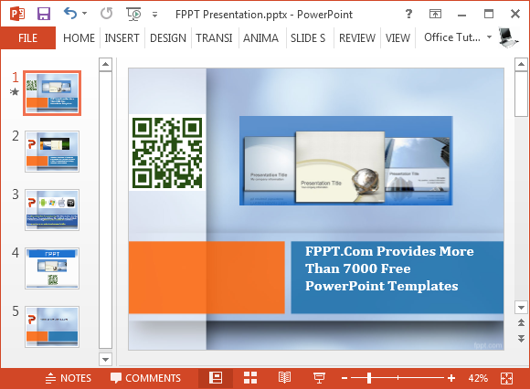 Insert QR Codes In PowerPoint With QR4Office Add In