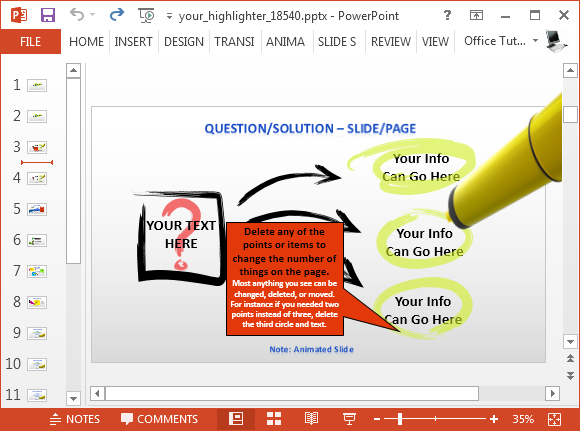 how to highlight text within a picture on powerpoint macbook