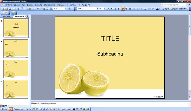 Free Lemon PowerPoint Template