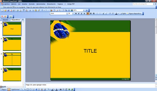 Brazilian Flag Powerpoint