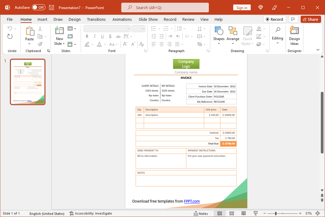 Invoice-template-for-PowerPoint - FPPT