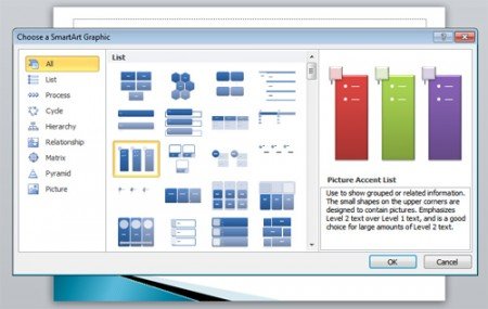 Elegant 2D & 3D bullet lists in Microsoft PowerPoint 2010