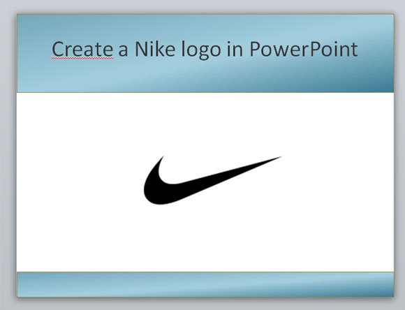Create a Nike PowerPoint template using shapes