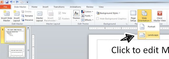 Change Orientation In PowerPoint Slides From Portrait To Landscape