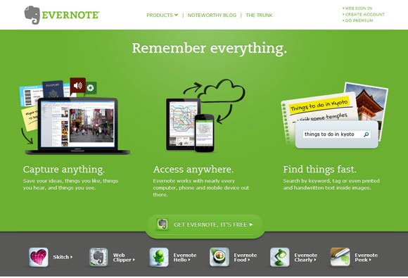 evernote alternative saving web pages