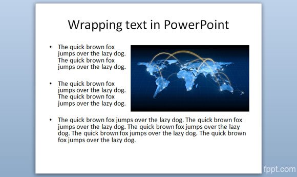 powerpoint wrap text around image 2016