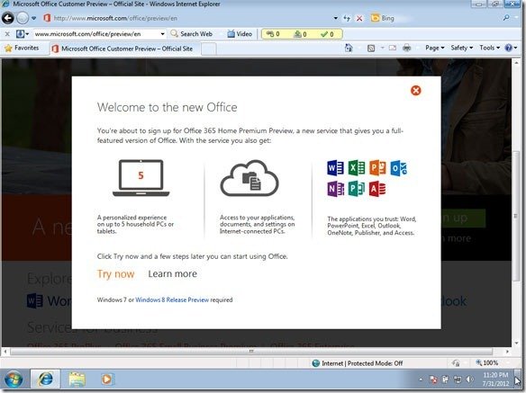 microsoft office software trial