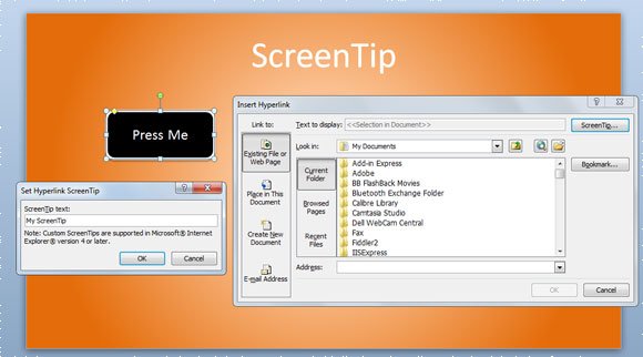 screen tips kompozer
