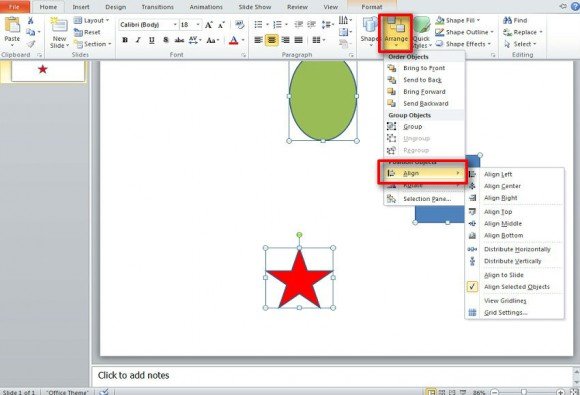 how-to-align-shapes-in-powerpoint-2010