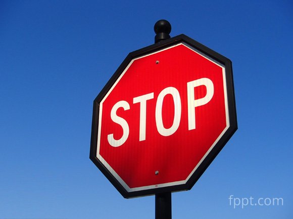Download Free Stop Sign Image for PowerPoint Presentations