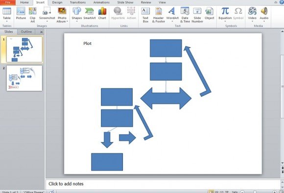 How to Create a Flowchart using SmartArt in PowerPoint 2010