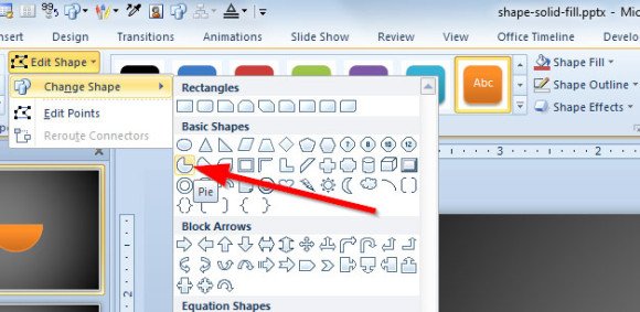 Drawing A Half Circle In PowerPoint 2010