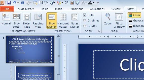 how to apply a master slide in powerpoint