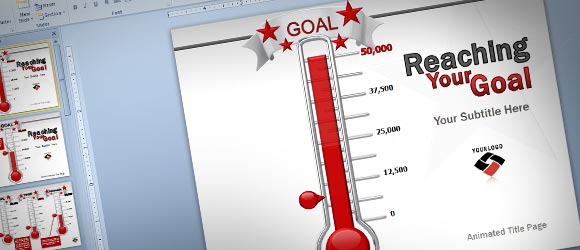 goal thermometer template word