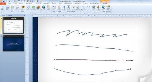 how do i draw lines in powerpoint for mac