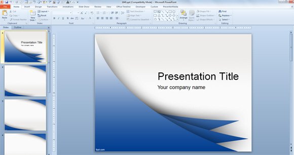 ppt template for project presentation free download