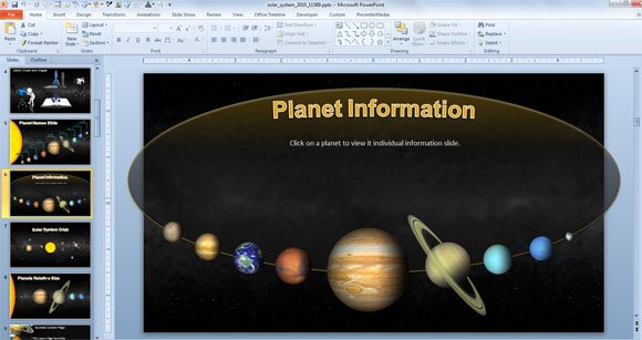 powerpoint presentation about planets