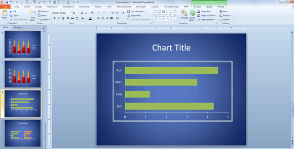 How to Change PowerPoint Chart Size & Position