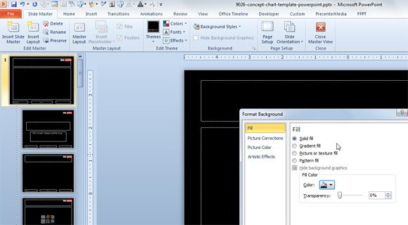 how to change powerpoint master slide