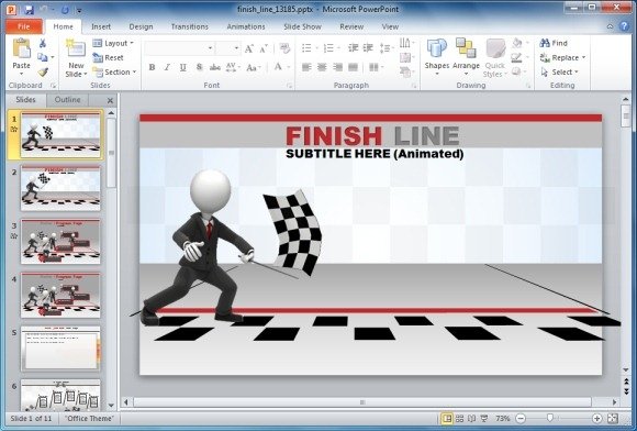 Finish Line Template For PowerPoint With Animations And ...