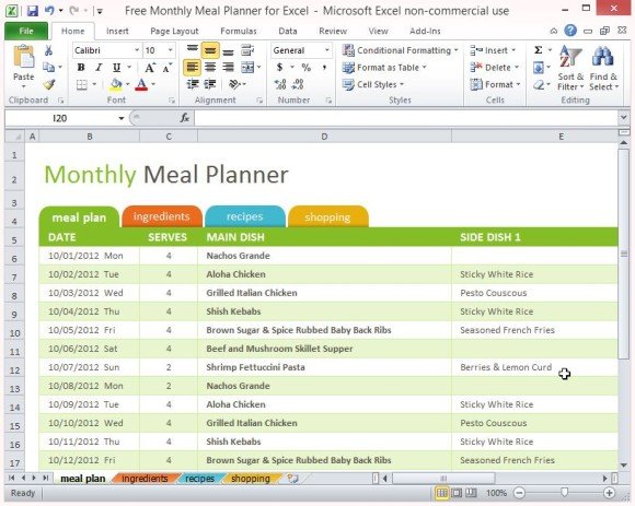 Free Macro Meal Planner Template Hoolikeep