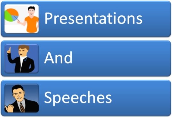 the difference of presentation and speech