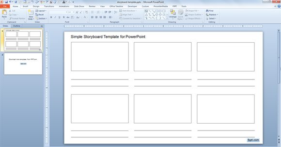 Free Simple Storyboard Template For PowerPoint