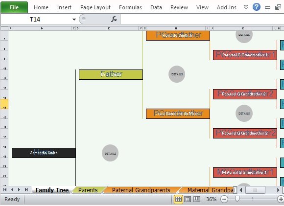 Family Tree Template For Excel