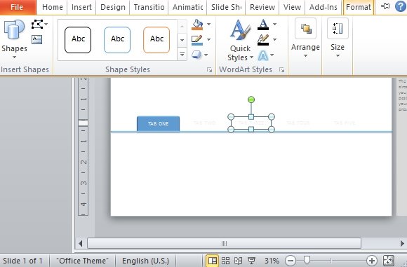 Display PowerPoint Slides in Tabs With Tab Slide Template