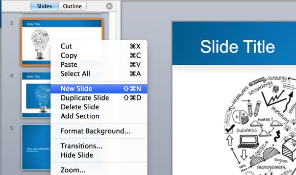 Powerpoint shortcut for new slide mac mac