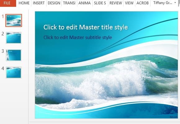 Waves PowerPoint Templates