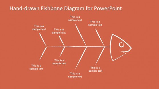 Hand drawn fishbone diagrams template for PowerPoint