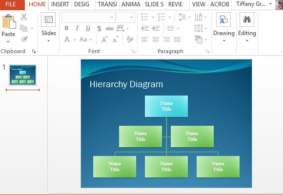 Hierarchy Diagram PowerPoint Template