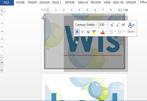 How To Create Best Wishes Banner Using MS Word