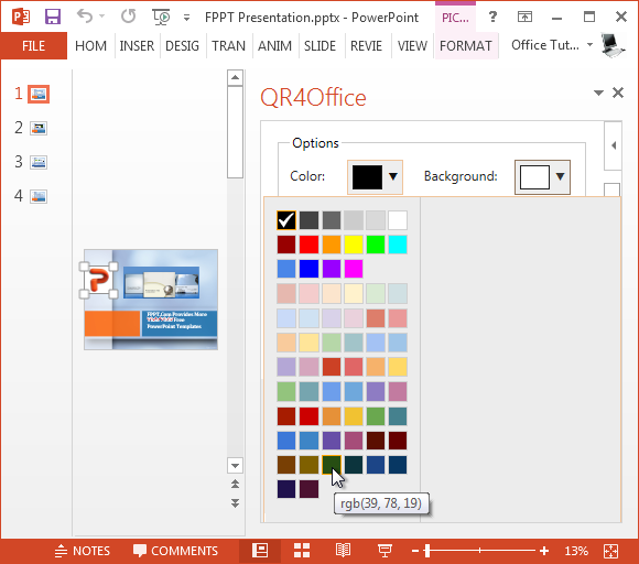 Insert QR Codes in PowerPoint With QR4Office Add-In