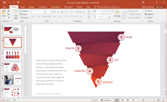 tabel flat bunga How Guide Funnel Powerpoint Diagram Gallery Template  To