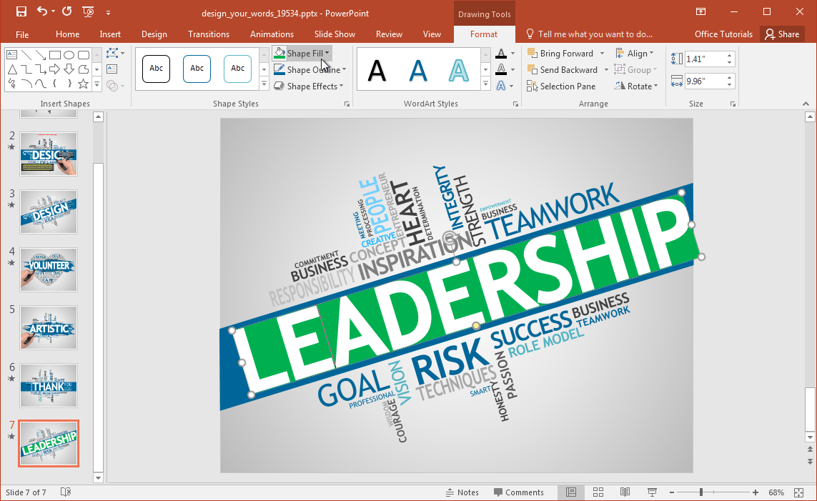 Free Word Cloud Template For Powerpoint
