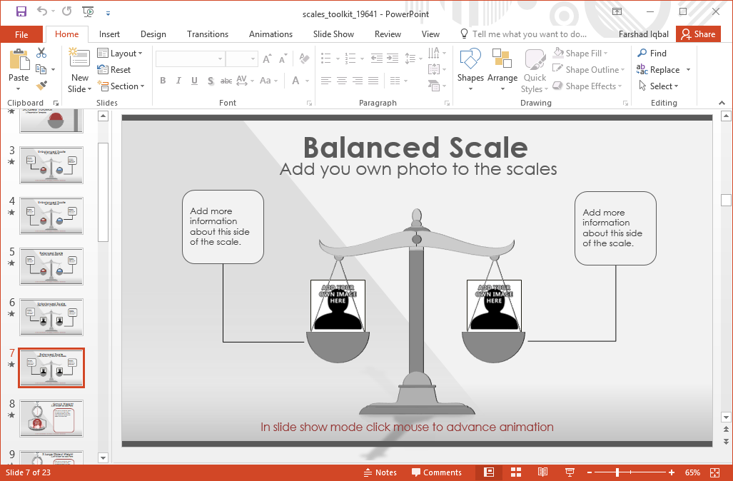 Animated Scales PowerPoint Template