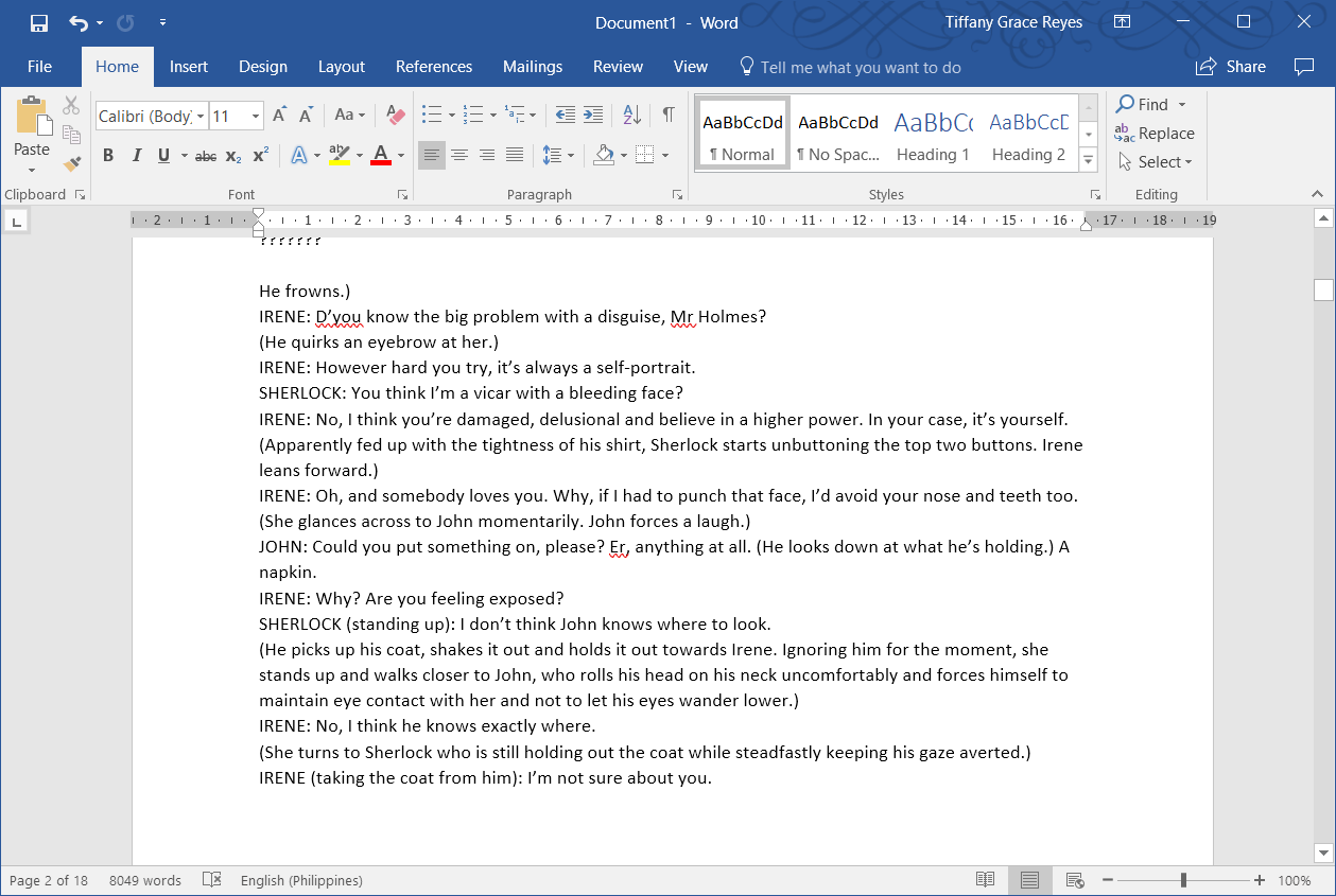 how to change orientation of one page in word 2017