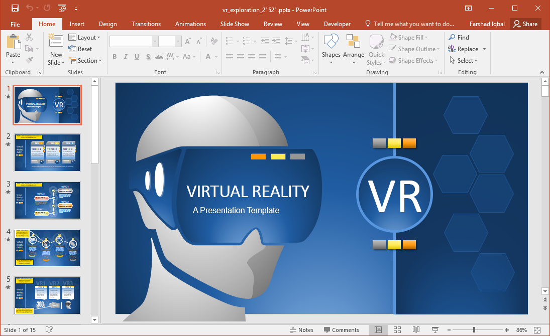 virtual reality presentation slides