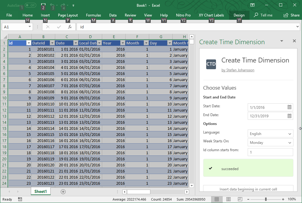 How to Create Easy Time Dimension Table for Analysis in PowerPivot