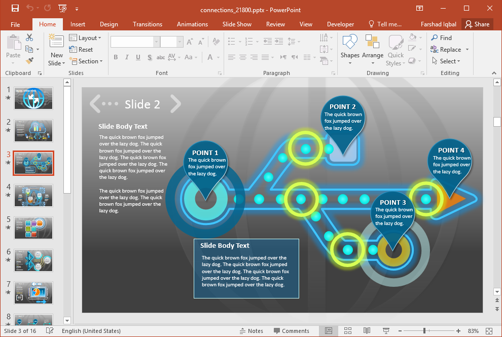 Animated Connections PowerPoint Template