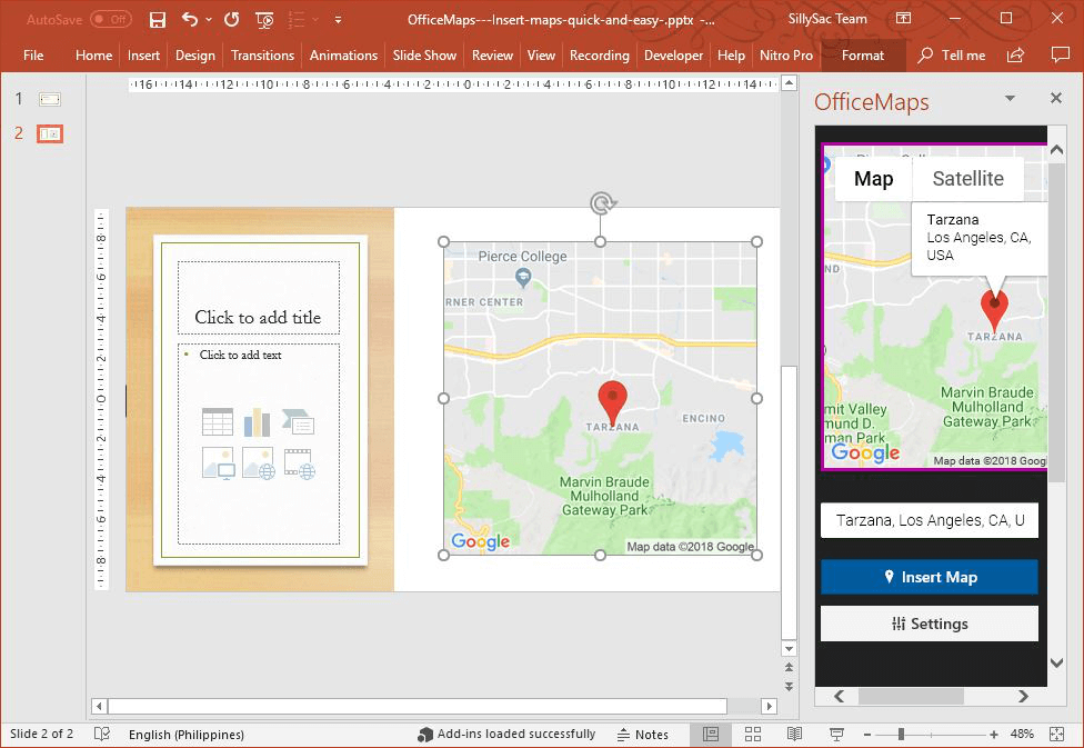 Powerpoint Insert Map