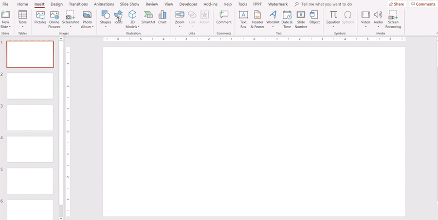 inserting slide with media in office mix