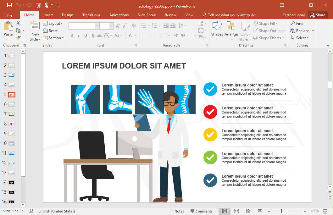 Animated Radiology PowerPoint Template