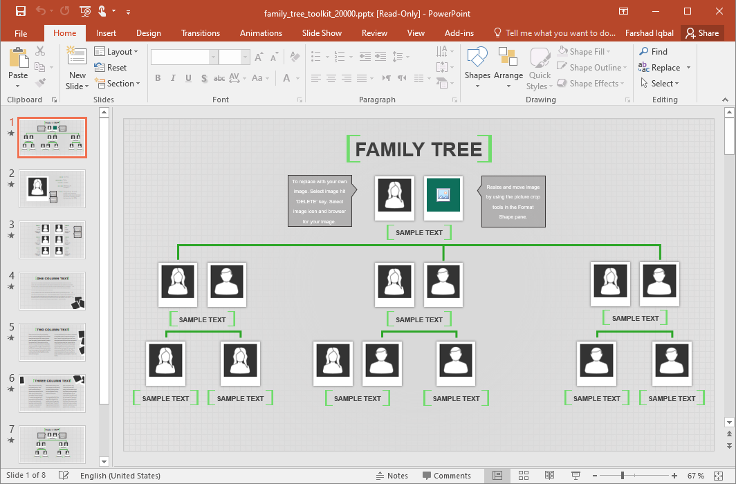Google Slides Family Tree Template