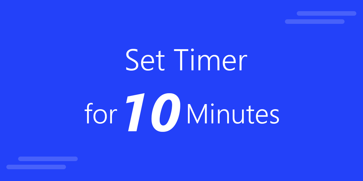 set timer for 35 minutes