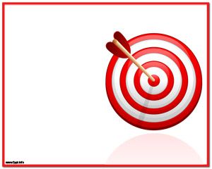 Free Bullseye PowerPoint template for Target Achievement