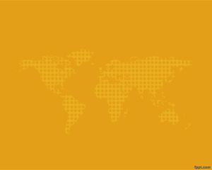 Free Orange World Map PowerPoint template